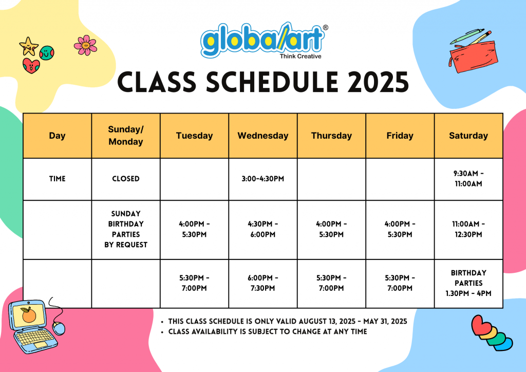 global art dublin classes schedule