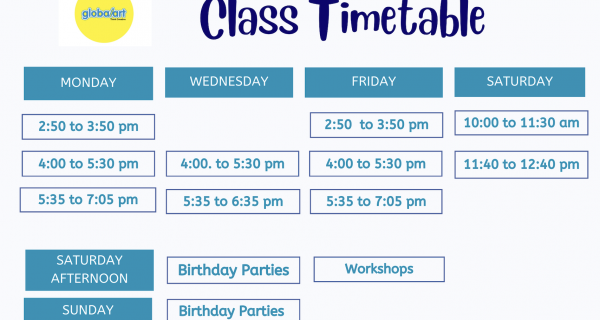 Class timetable 2025