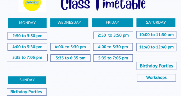 Global Art Almaden schedule 2025