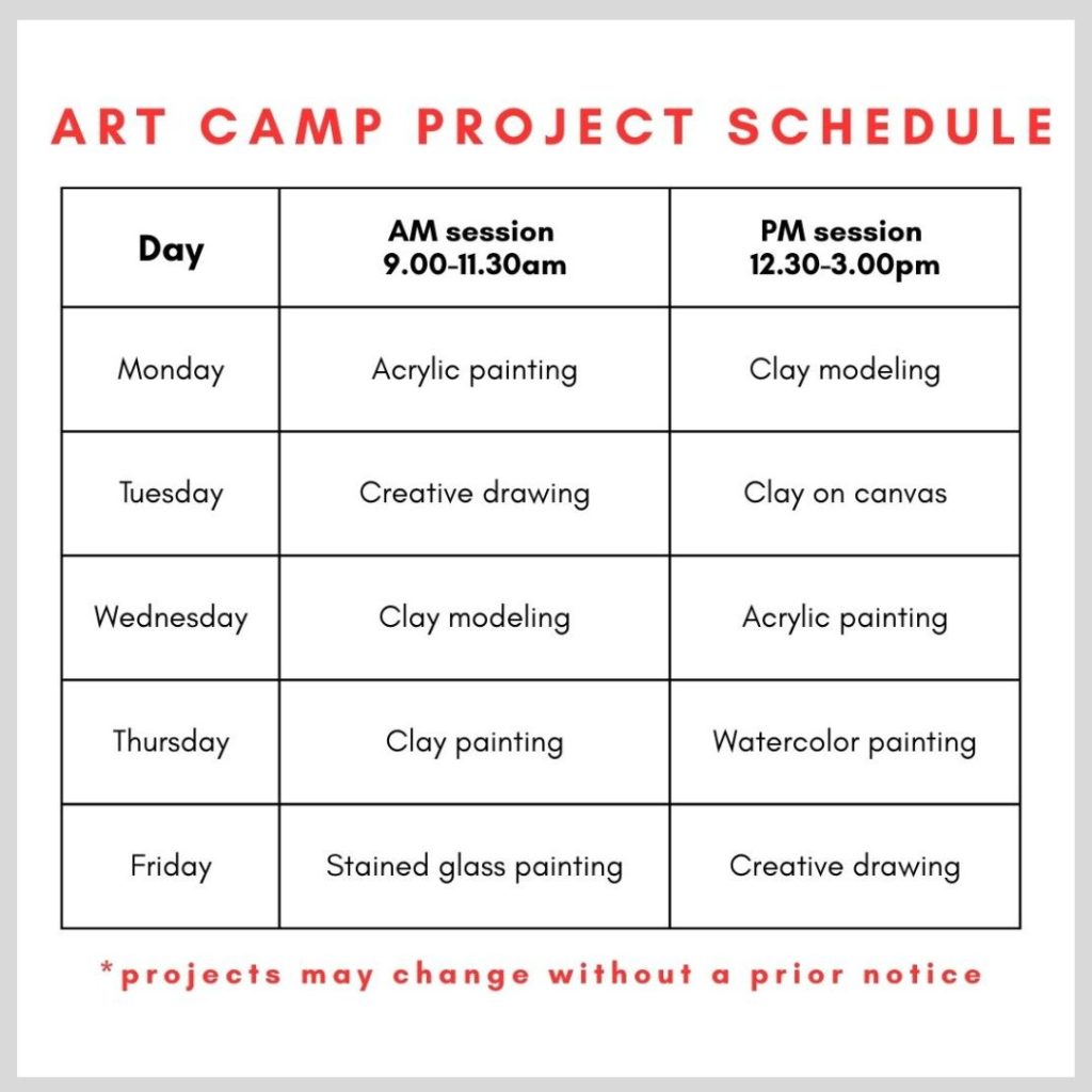 art camps for kids dublin, art camp san ramon, art camp pleasanton, art camp hayward, art camp castro valley, art camp fremont