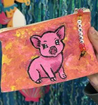 pig painting bag