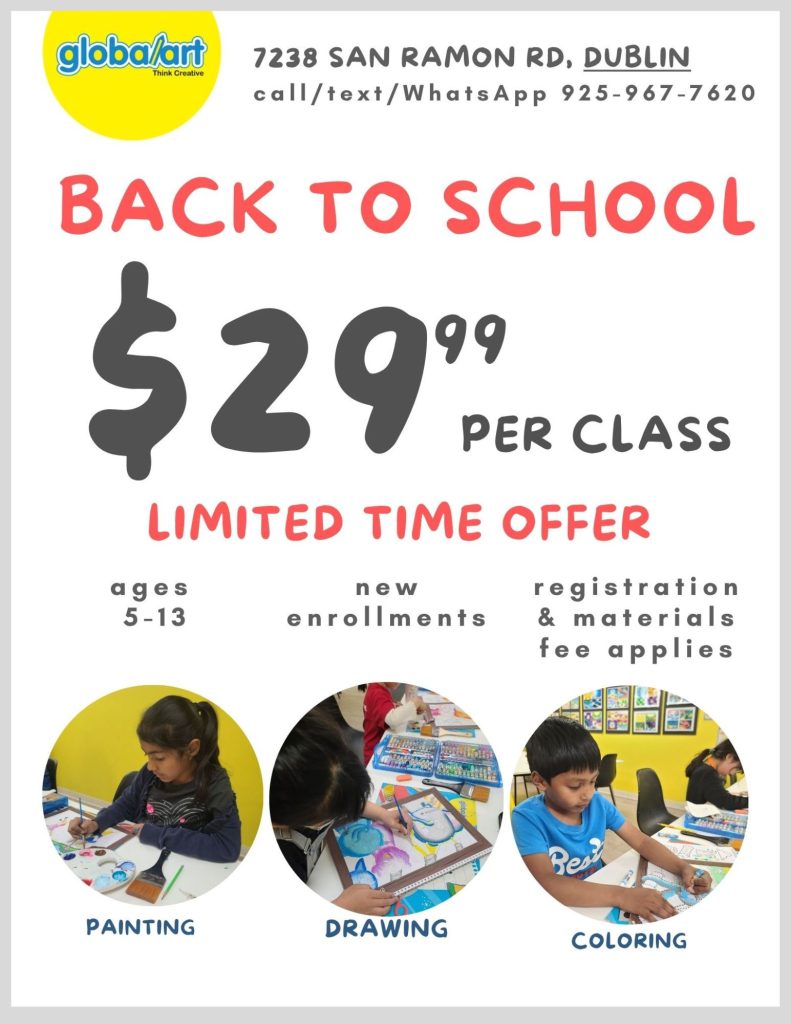 New student promo art lesson art class 29.99