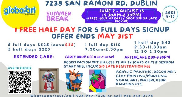 summer break art camp wa ad 250518 website flyer