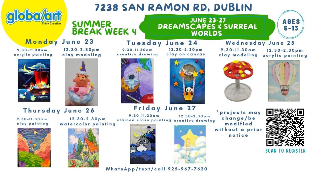 Global art Dublin summer break art camp