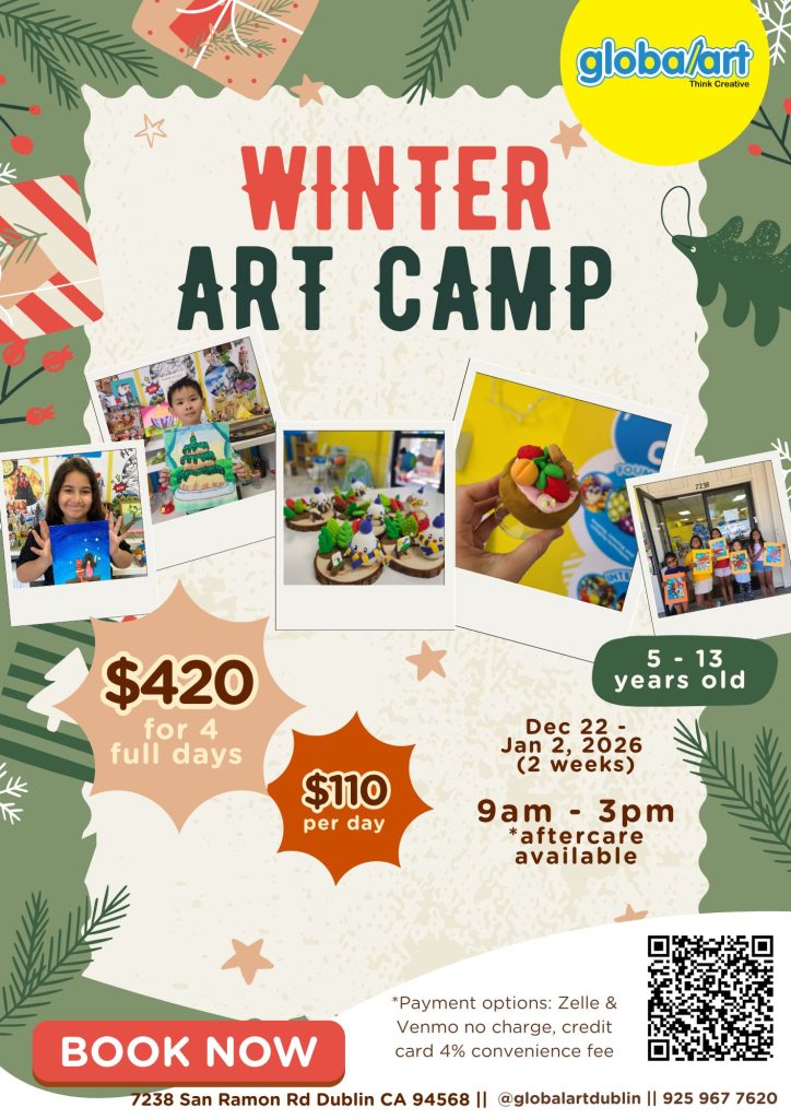 art camp for kids, thanksgiving art camp, winter art camp, art activities during holidays, art activity during school breaks